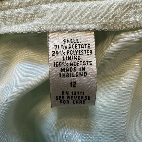 Valerie Stevens Skirt Suit Set Size 12 | Mint Green | Embroidered Blazer - Picture 13 of 14